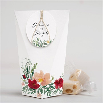 Boîte surprise mariage jolis coquelicots