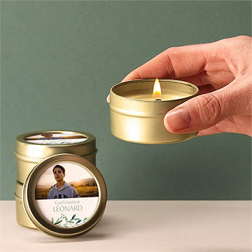 Bougie confirmation esprit poétique - Bougie allumée