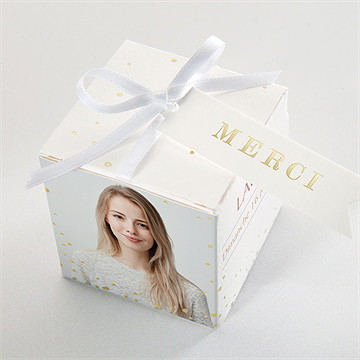 Boîte de dragées confirmation lumière et vie - Dessus de la boîte