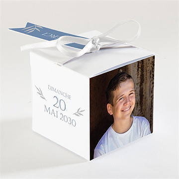 Boîte de dragées confirmation grandeur - Dos de la boîte