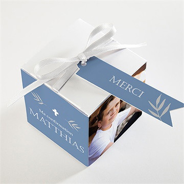 Boîte de dragées confirmation grandeur - Dessus de la boîte