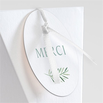 Boîte de dragées communion végétal étui - Détail de la boîte