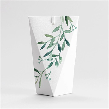 Boîte de dragées communion végétal étui - Dos de la boîte