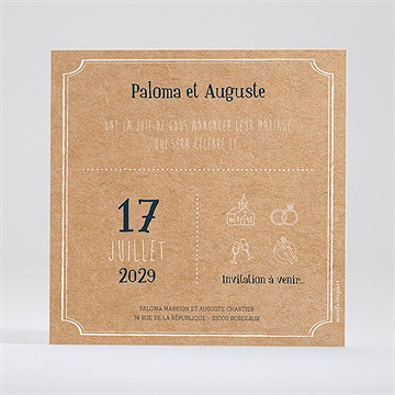 Save the Date mariage notre moment - Dos du save the date