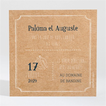 Carton d'invitation mariage notre moment