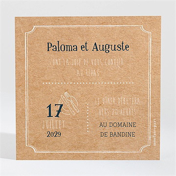 Carton d'invitation mariage notre moment