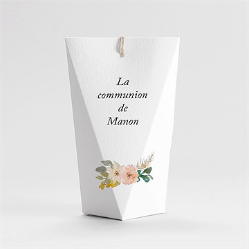 Boîte de dragées communion symboles et foi étui - Dos de la boîte