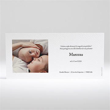 Faire-part naissance petite beauté - Dos du faire-part