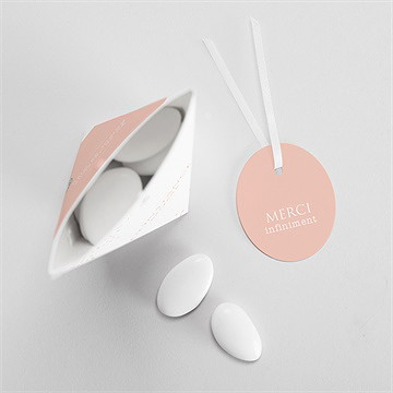 Boîte de dragées baptême petit lapin baptême étui - Intérieur de la boîte