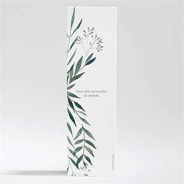 Signet profession de foi valeurs - Dos du signet