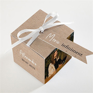 Boîte de dragées profession de foi entre nous tous - Dessus de la boîte