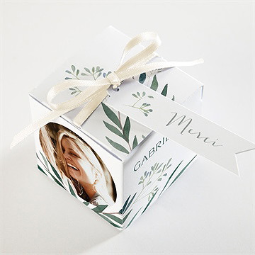 Boîte de dragées profession de foi valeurs - Dessus de la boîte