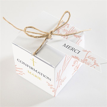 Boîte de dragées confirmation ma foi - Dessus de la boîte