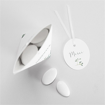 Boîte de dragées profession de foi valeurs étui - Intérieur de la boîte