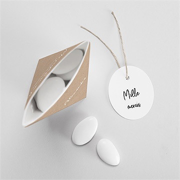 Boîte de dragées profession de foi entre nous tous étui - Intérieur de la boîte