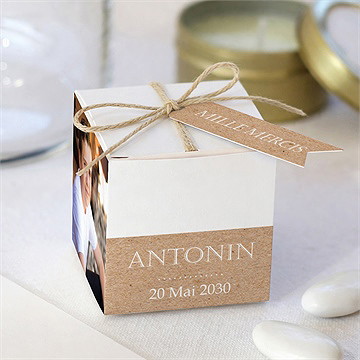 Boîte de dragées profession de foi lumiere et foi