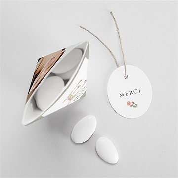 Boîte de dragées profession de foi joie essentielle étui - Intérieur de la boîte