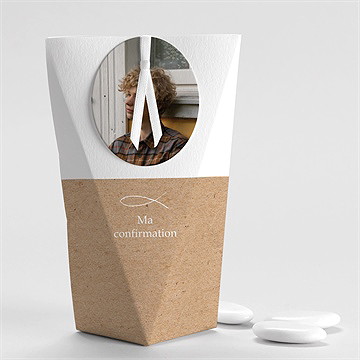 Boîte de dragées confirmation epopée étui