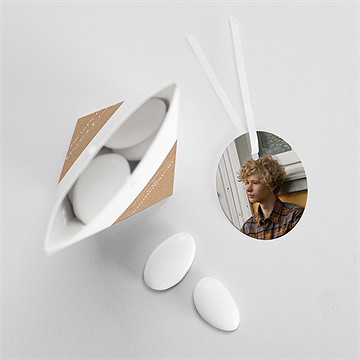 Boîte de dragées confirmation epopée étui - Intérieur de la boîte