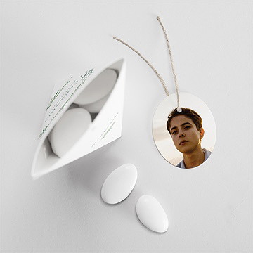 Boîte de dragées confirmation esprit poétique étui - Intérieur de la boîte