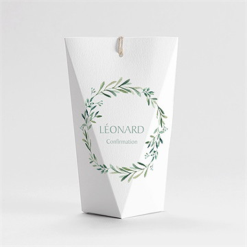 Boîte de dragées confirmation esprit poétique étui - Dos de la boîte