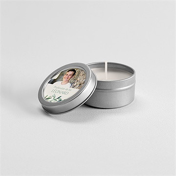 Bougie profession de foi âme argenté - Mise en situation