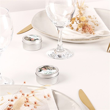 Bougie profession de foi âme argenté - Mise en situation