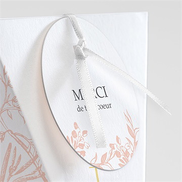 Boîte de dragées profession de foi toile de jouy étui - Détail de la boîte