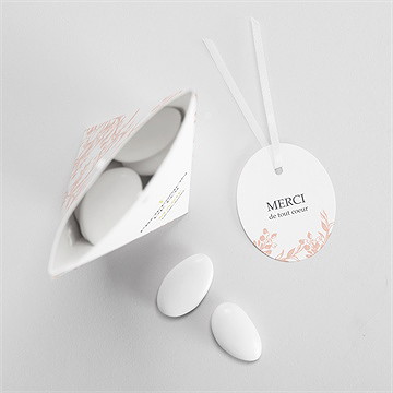 Boîte de dragées profession de foi toile de jouy étui - Intérieur de la boîte