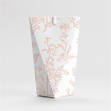 Boîte de dragées profession de foi toile de jouy étui - Dos de la boîte