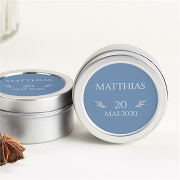 Bougie profession de foi fondamental argent