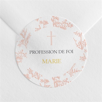 Sticker profession de foi toile de jouy argent