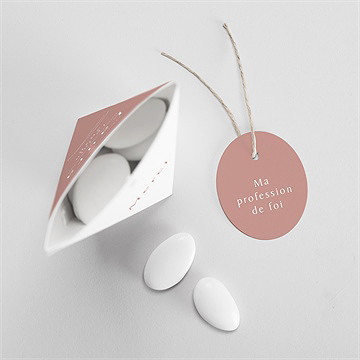 Boîte de dragées profession de foi en esprit étui - Intérieur de la boîte