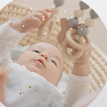 Faire-part naissance be happy dorure - Détail du faire-part