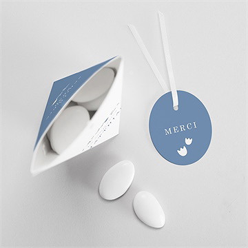 Boîte de dragées communion tendre profil étui - Intérieur de la boîte