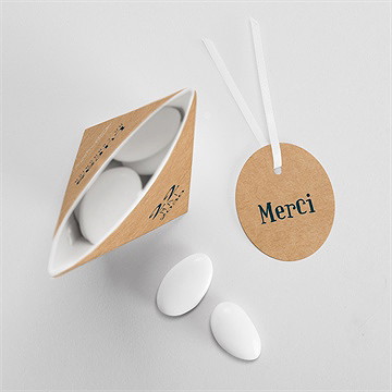 Boîte de dragées communion tout un symbole étui - Intérieur de la boîte