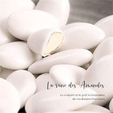 Dragées blanches pour confirmation - amande avola - Vue marketing