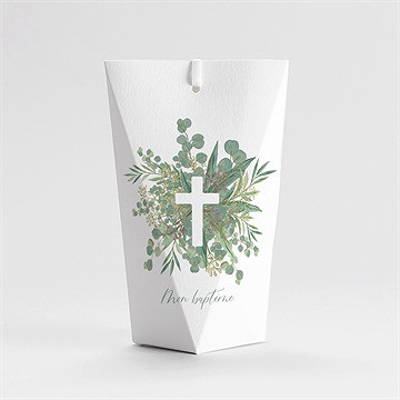 Boîte de dragées baptême grâce étui - Dos de la boîte