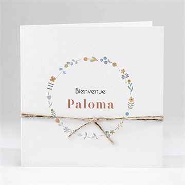 Faire-part naissance dans sa bulle plié