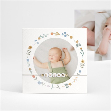 Faire-part naissance dans sa bulle bracelet