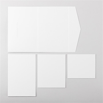 Faire-part mariage vierge - Vue ensemble extérieur