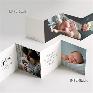Faire-part naissance notre bijou triptyque - Vue d'ensemble