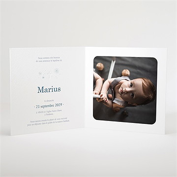 Faire-part de baptême horizons - Intérieur du faire-part