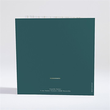 Faire-part naissance douce empreinte plié - Dos du faire-part