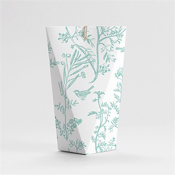 Boîte de dragées baptême gravure en rond étui - Dos de la boîte