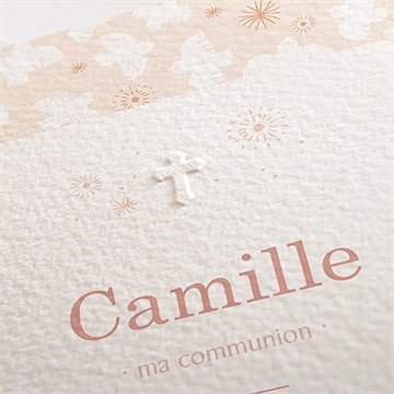 Faire-part communion toujours plus haut - Détail du faire-part