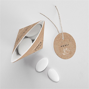 Boîte de dragées baptême belle histoire sacrée étui - Intérieur de la boîte