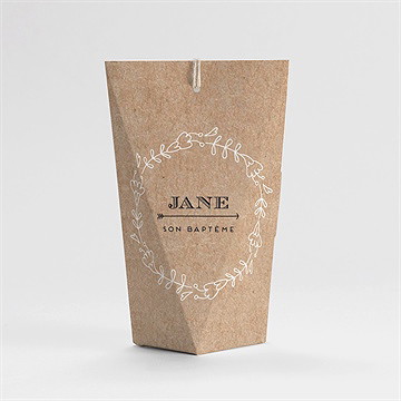 Boîte de dragées baptême belle histoire sacrée étui - Dos de la boîte