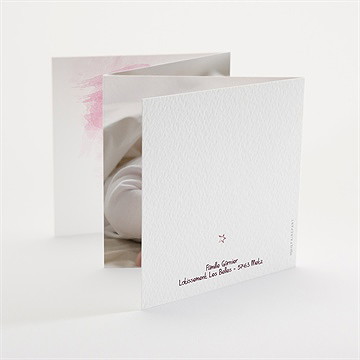 Faire-part naissance joli conte accordéon - Dos du faire-part