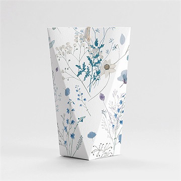 Boîte de dragées baptême baptême champêtre étui - Dos de la boîte